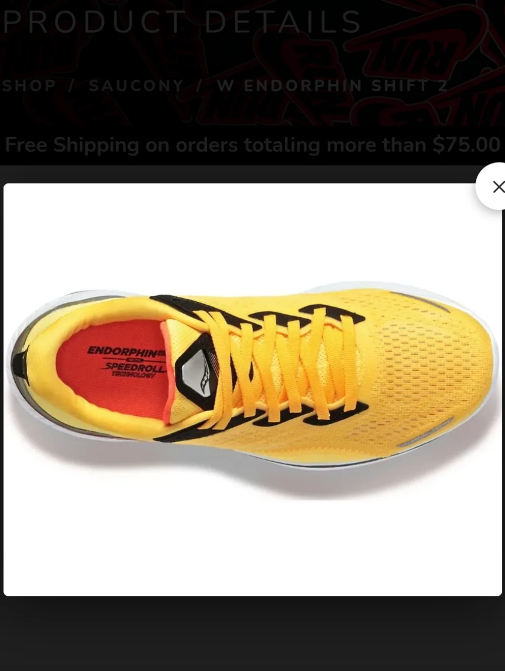 Saucony Endorphin Shift 2 ViZiGold Men's 10.5